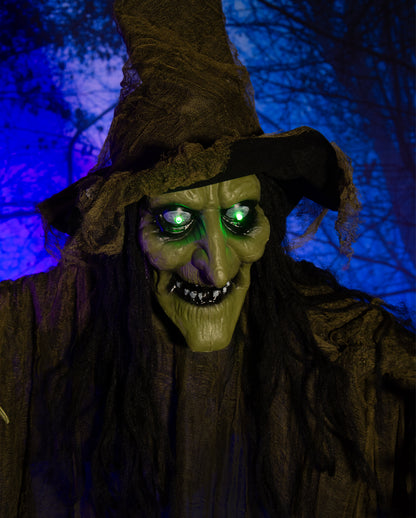 Schreckliche Moorhexe mit Licht & Ton 170cm