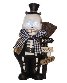Elegantes Halloween Skelett mit Leuchtaugen 25cm