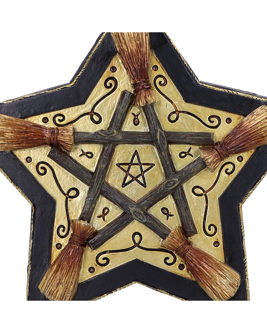 Schmuckkästchen mit Hexenbesen & Pentagramm 16cm