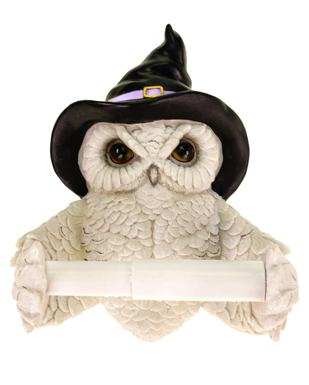 Toilettenpapierhalter Schneeeule mit Hexenhut