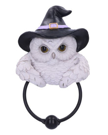 Schneeeule mit Zauberhut Türklopfer 21cm