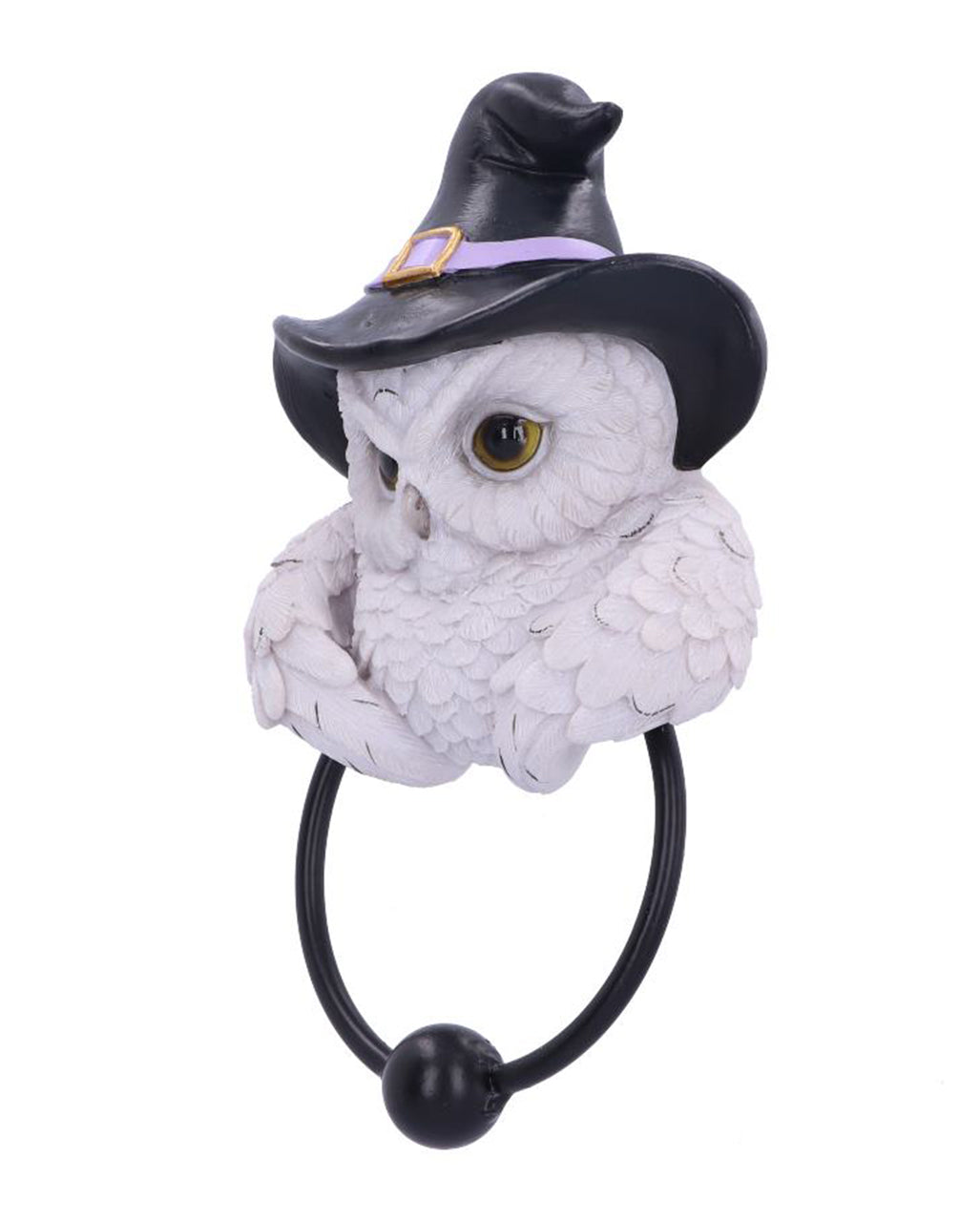 Schneeeule mit Zauberhut Türklopfer 21cm