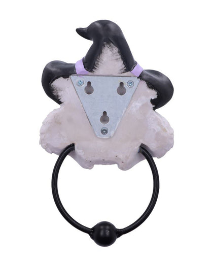 Schneeeule mit Zauberhut Türklopfer 21cm