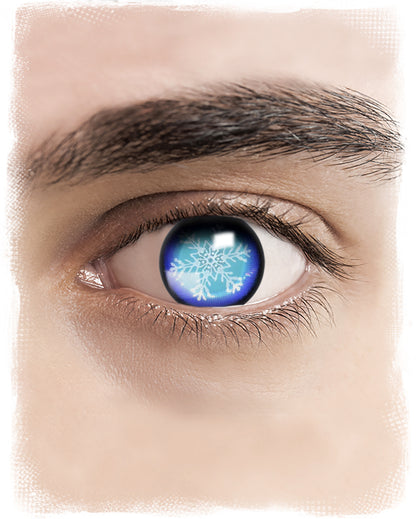 Kontaktlinsen Schneeflocke Blau