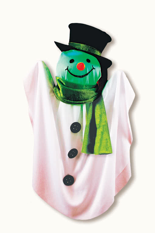 LED Schneemann Hängefigur leuchtend