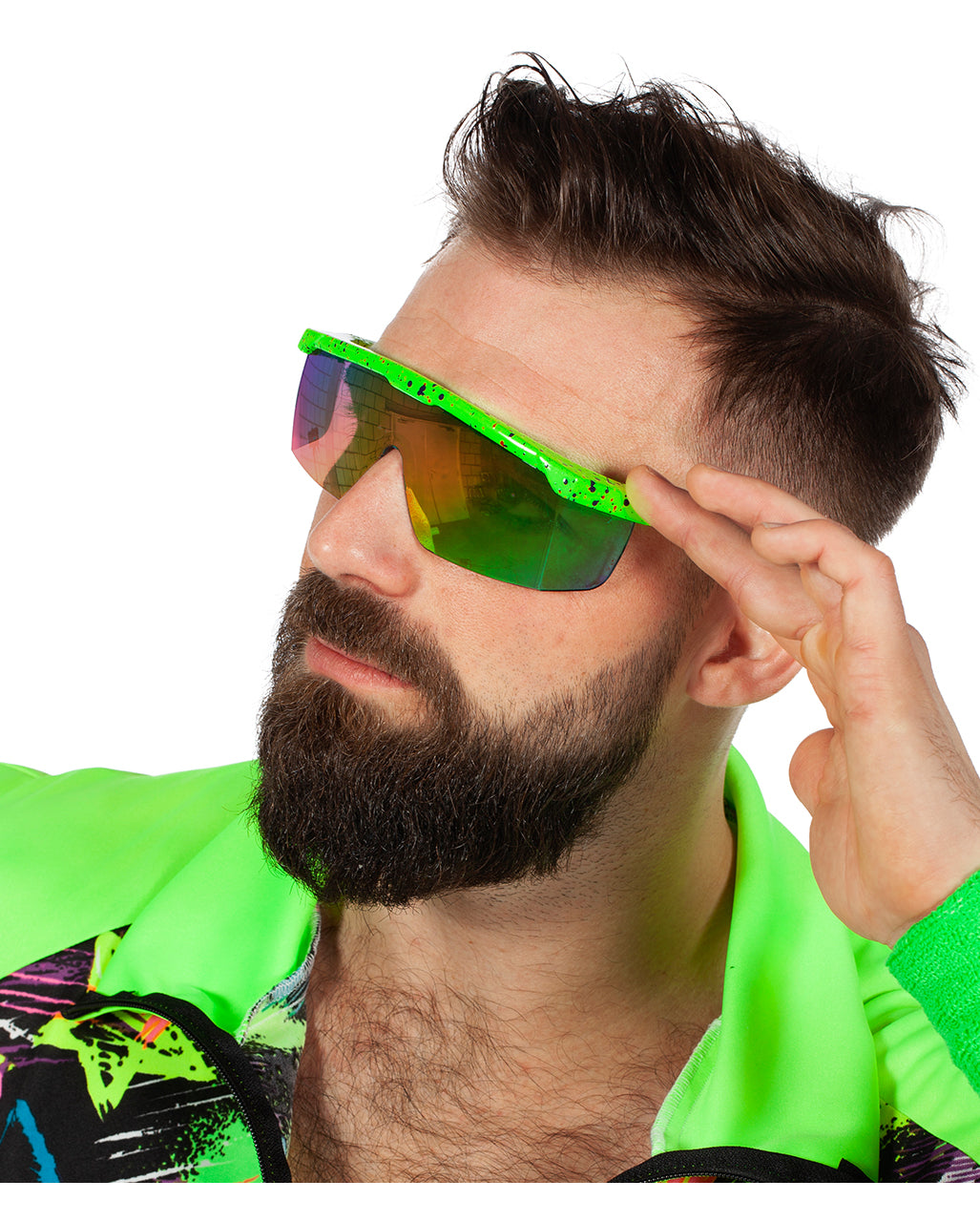 "Fast Glasses" 80s Style Green