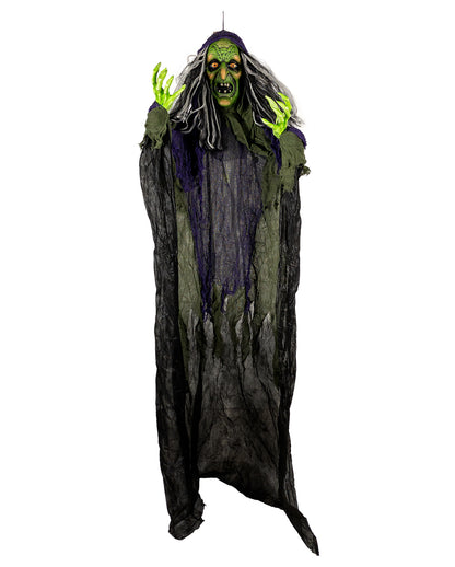 Schüttelhexe Hängefigur mit Sound & Light 182cm