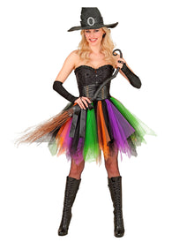 Schwarz-Violett-Grün-Orangener Tutu Rock