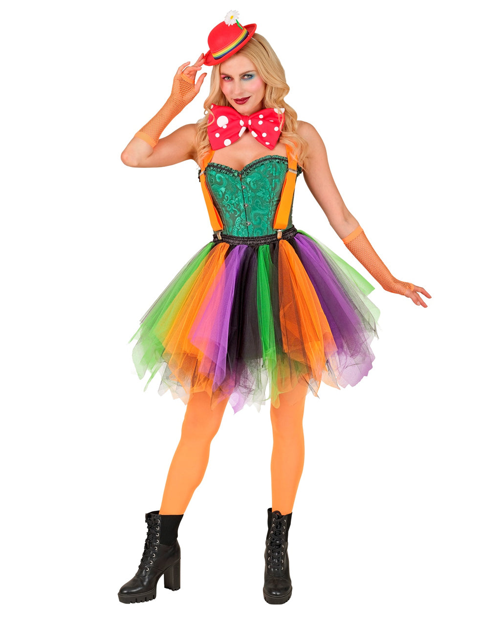 Schwarz-Violett-Grün-Orangener Tutu Rock