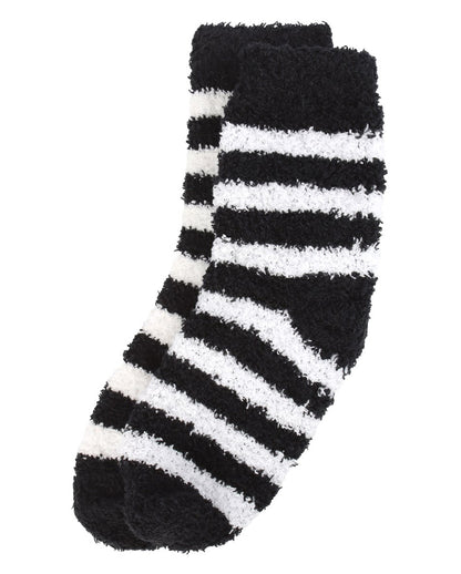 Schwarz-Weiß Gestreifte Socken in Sarg Box