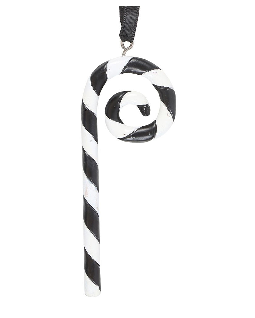 Black And White Candy Cane As A Hanging Decoration 18cm