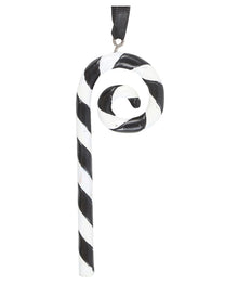 Schwarz-Weiße Zuckerstange als Hängedeko 18cm