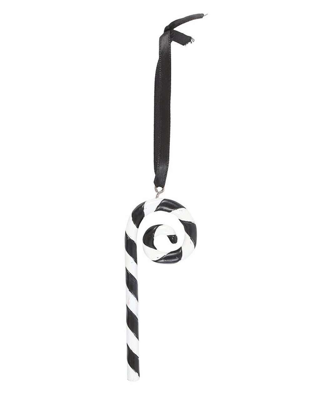 Black And White Candy Cane As A Hanging Decoration 18cm