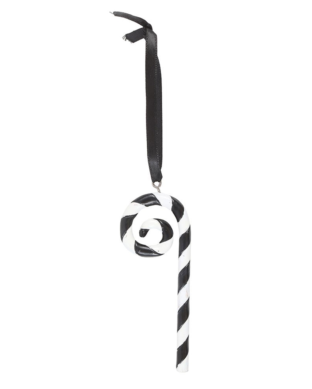 Black And White Candy Cane As A Hanging Decoration 18cm