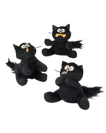 Schwarze Ängstliche Stoffkatze