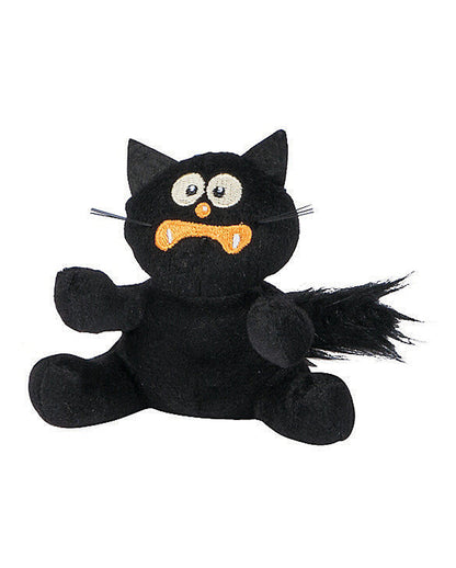 Black Anxious Plush Cat