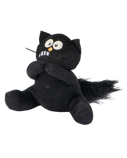 Black Anxious Plush Cat