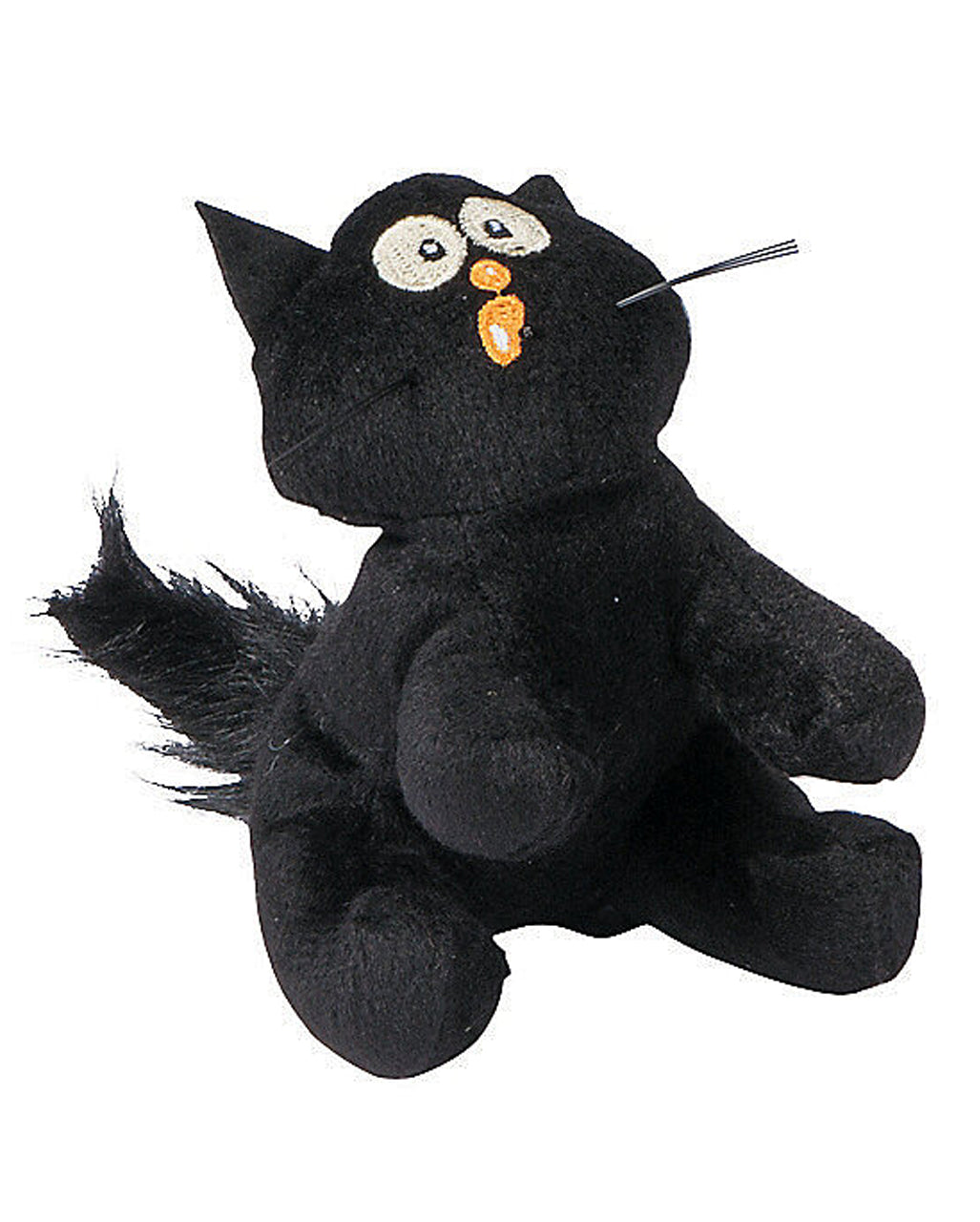 Black Anxious Plush Cat