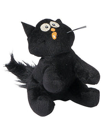 Schwarze Ängstliche Stoffkatze