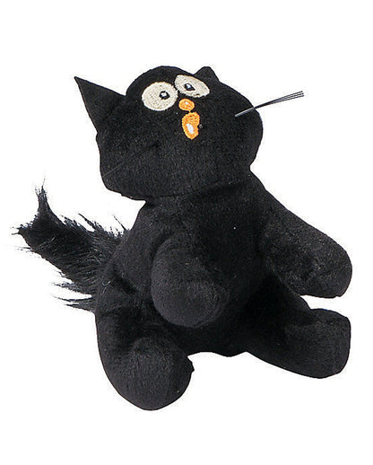 Black Anxious Plush Cat