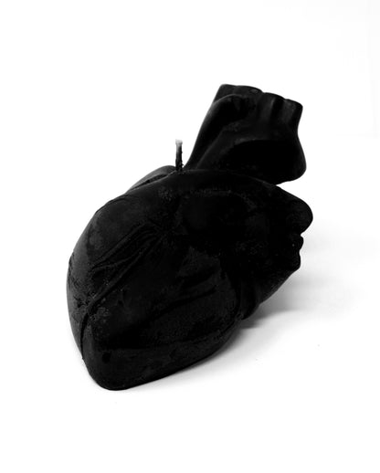 Black Anatomical Heart Candle
