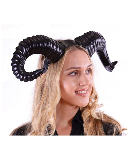 Schwarze Widder Cosplay Hörner