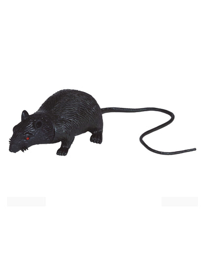 Deko Ratte schwarz 15cm