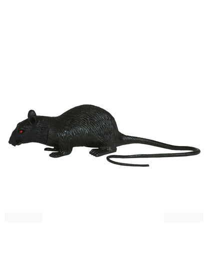 Deko Ratte schwarz 15cm