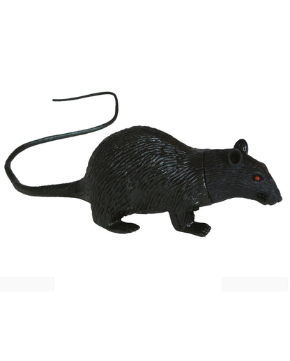 Deko Ratte schwarz 15cm
