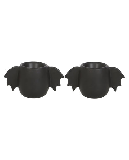 Black Egg Cup With Bat Wings 2 Pcs.