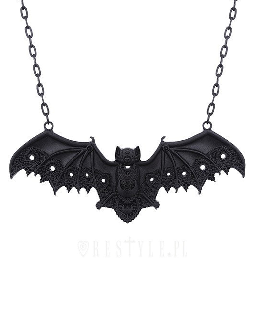 Schwarze Gothic Fledermaus Halskette