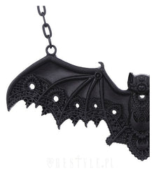 Schwarze Gothic Fledermaus Halskette