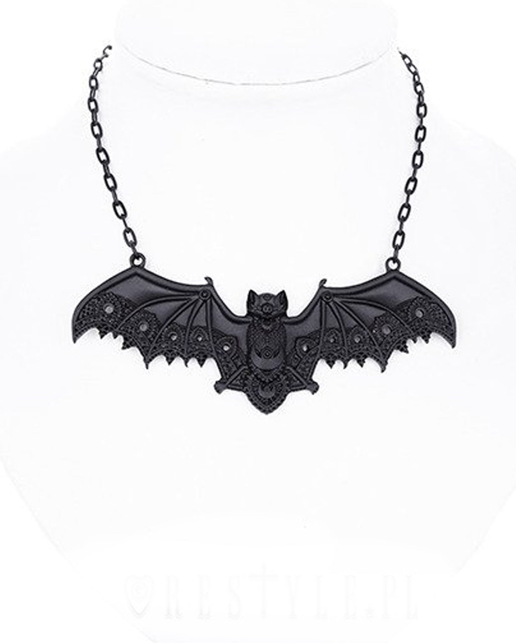 Schwarze Gothic Fledermaus Halskette