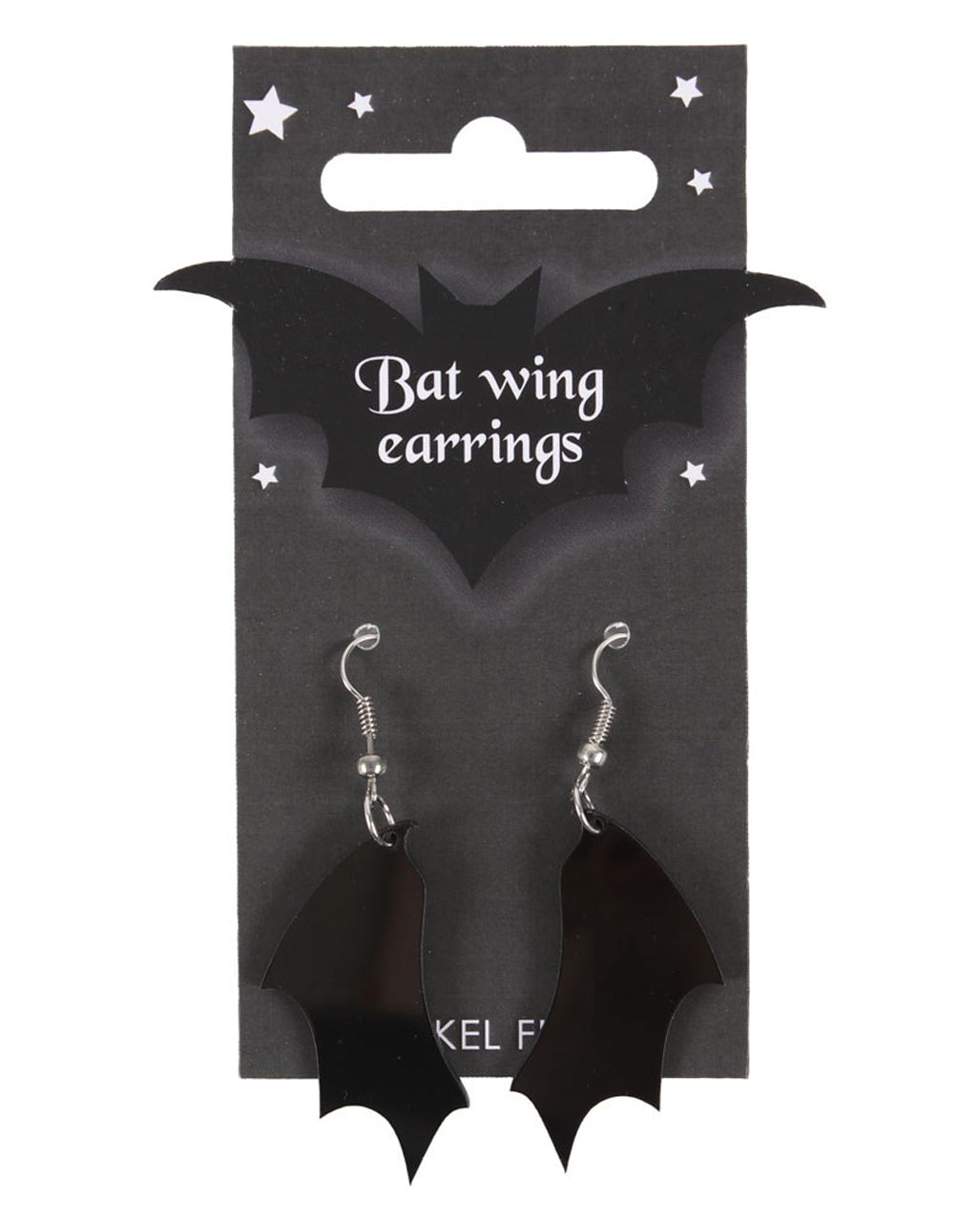 Black Bat Wing Earrings