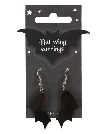 Black Bat Wing Earrings