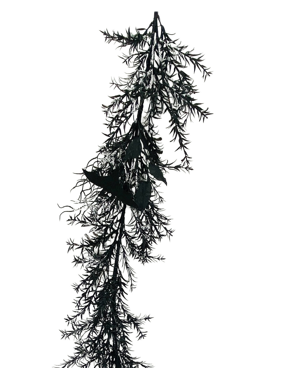 Schwarze Florale Gothic Deko Girlande 153cm