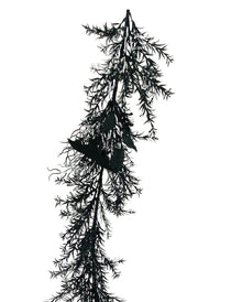 Schwarze Florale Gothic Deko Girlande 153cm