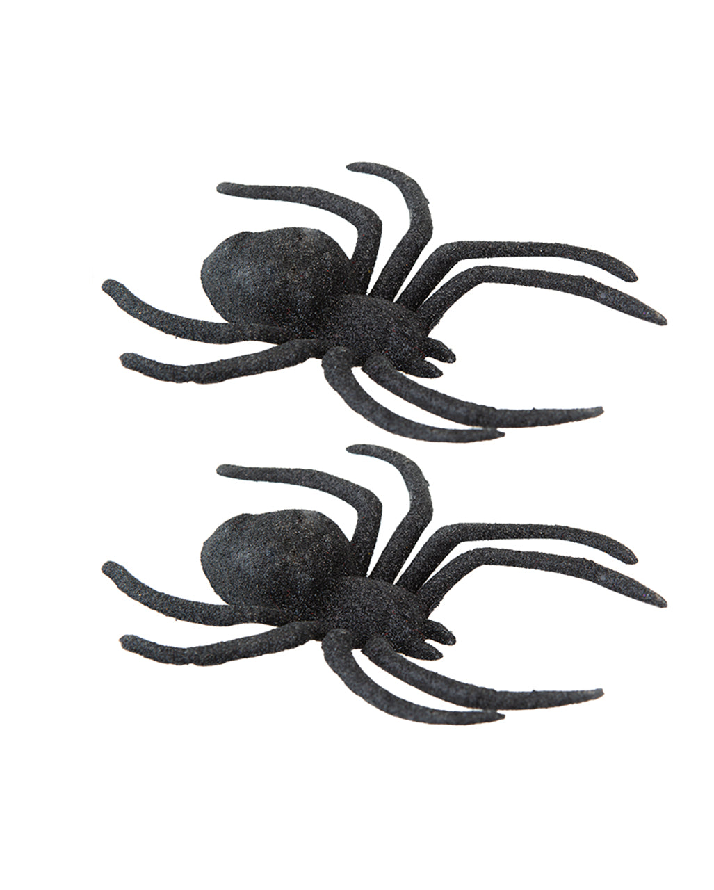 Glitzer Spinnen Schwarz 2er Set 14cm