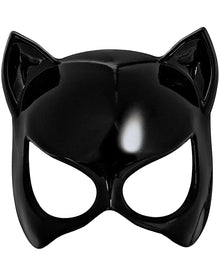 Katzen Augenmaske mit Ohren Schwarz