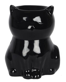 Schwarze Katze Duftöl Teelichthalter