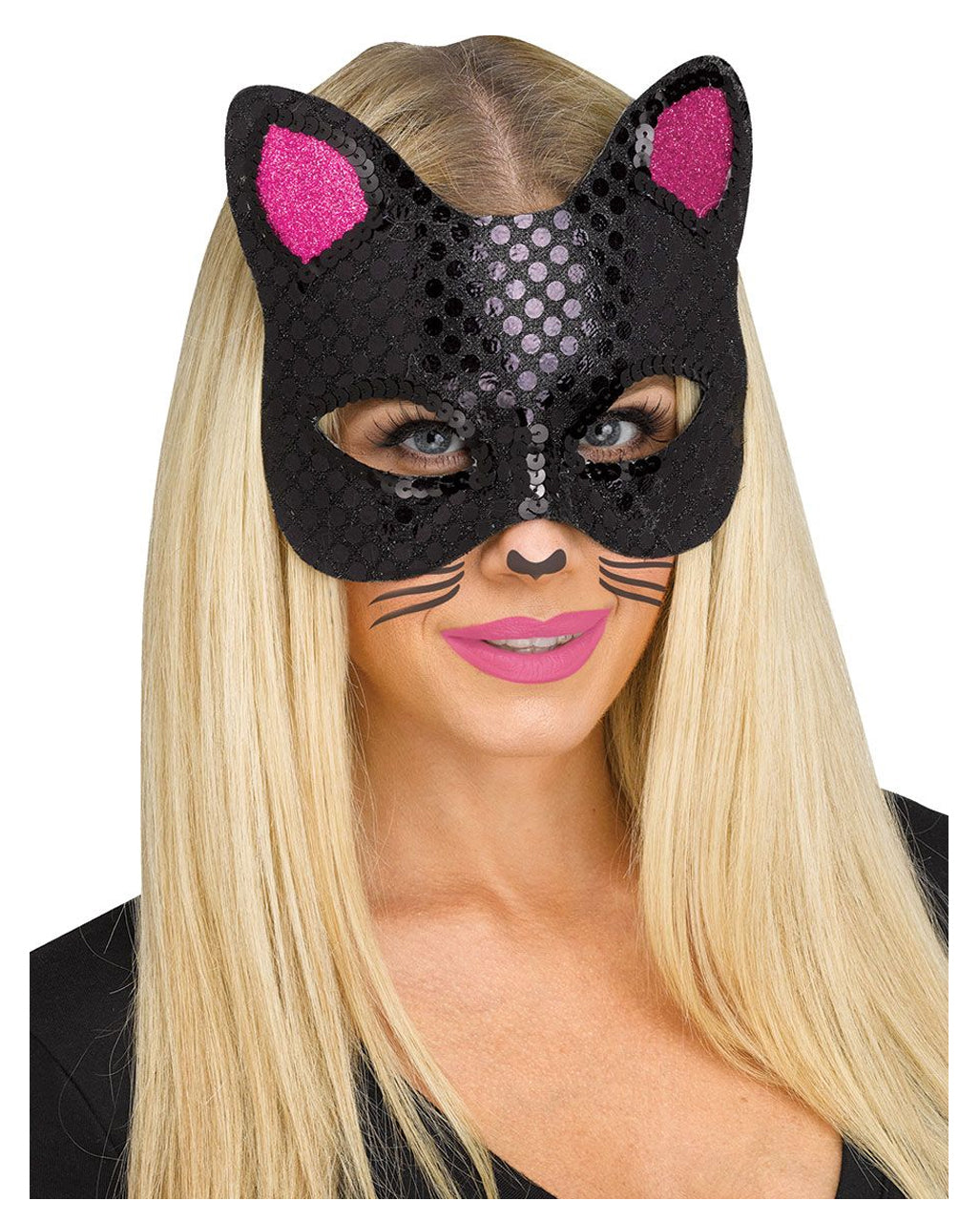 Katzenmaske mit Tattoos