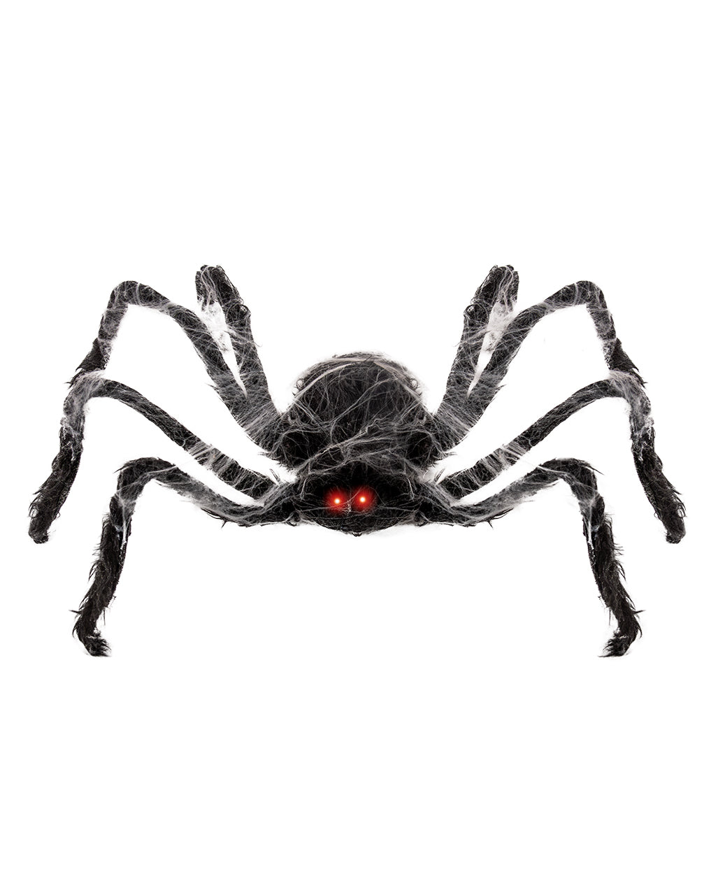 Schwarze Krabbelnde Spinne mit Licht & Ton 99cm Ø