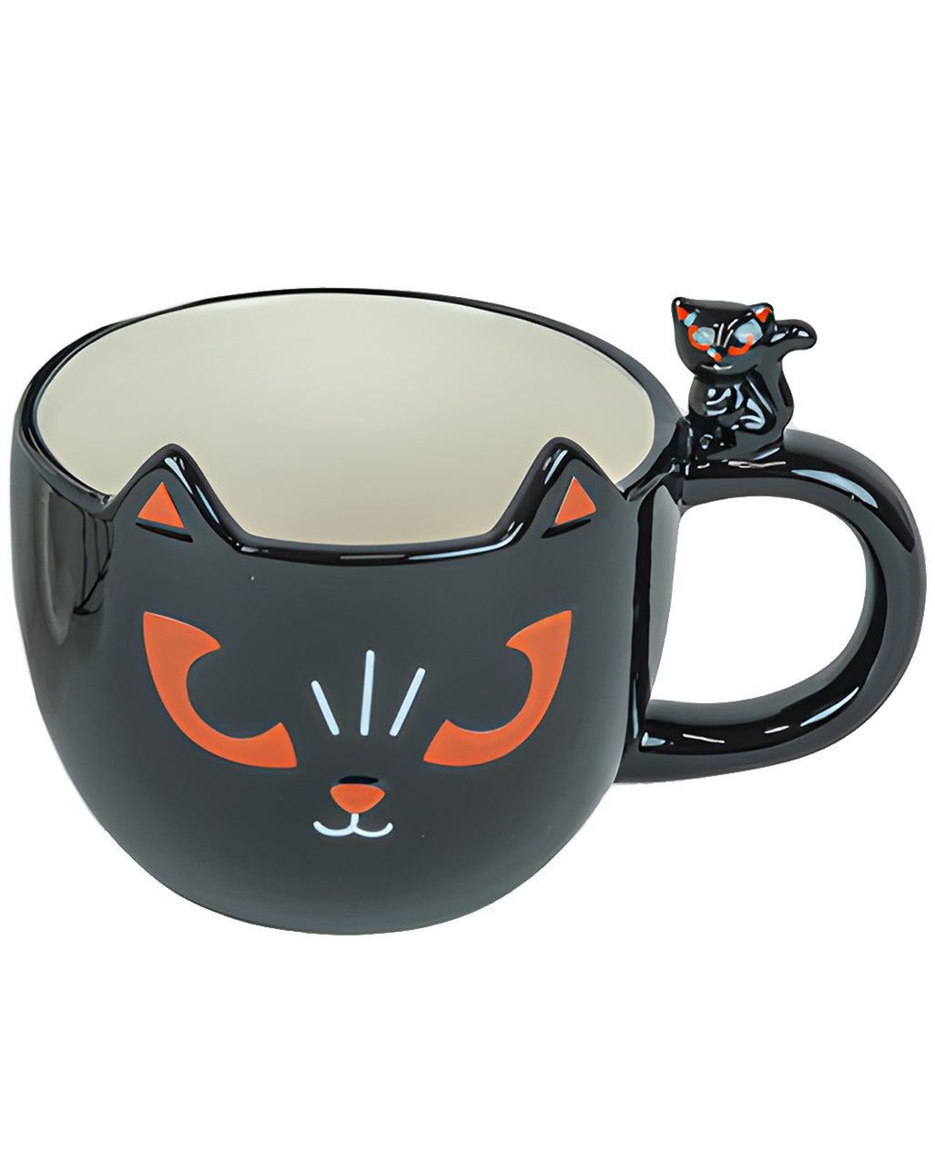 Lieblingstasse mit Gruselkatze schwarz