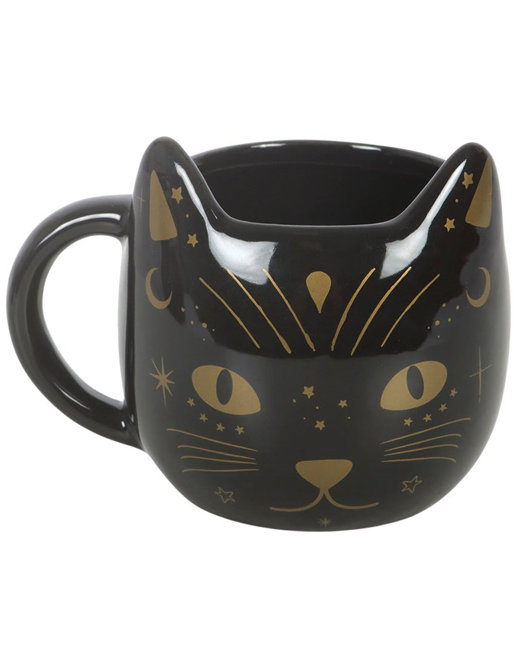 Schwarze Mystic Katzen Tasse 10cm