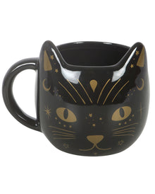Schwarze Mystic Katzen Tasse 10cm