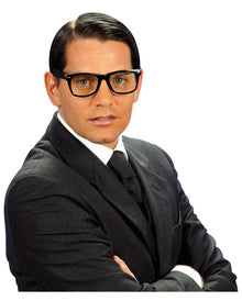 Schwarze Nerd Brille mit Gläsern