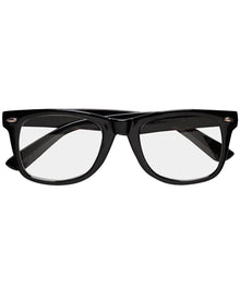 Schwarze Nerd Brille mit Gläsern