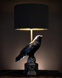 Black Raven Table Lam with Lamp Shade 60cm