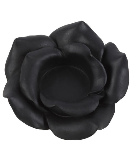 Schwarze Rose Teelichthalter 11cm