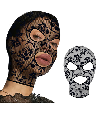 Black Rose Lace Hood